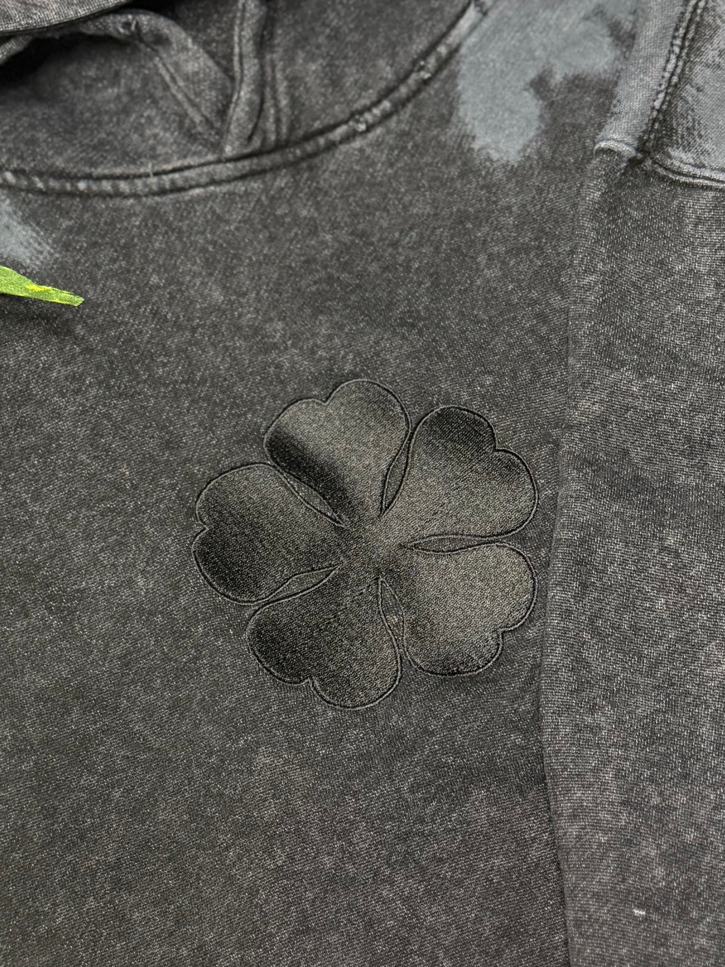 5 Leaf Clover Distressed Hoodie